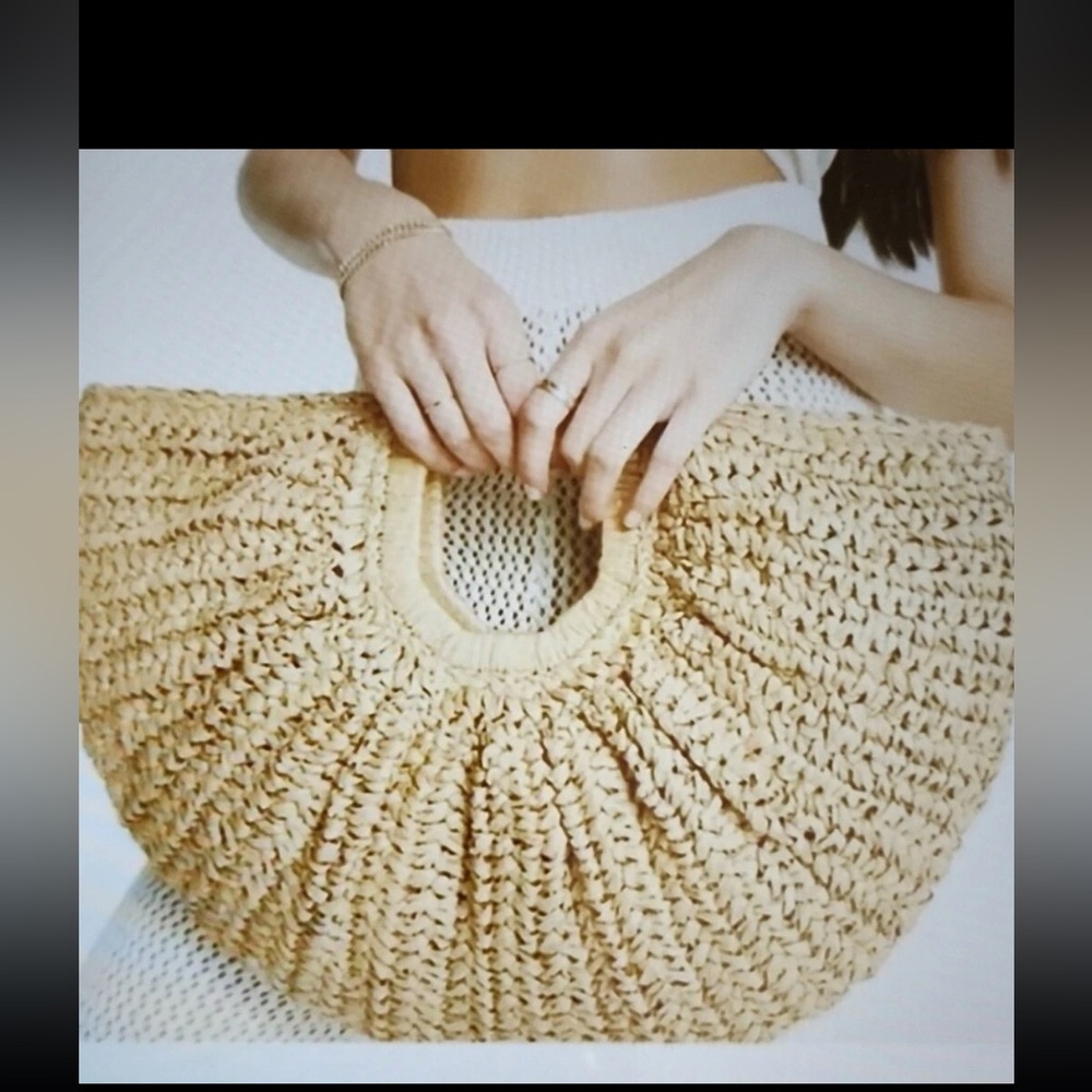 NWT Ramla light Tan crochet Bag